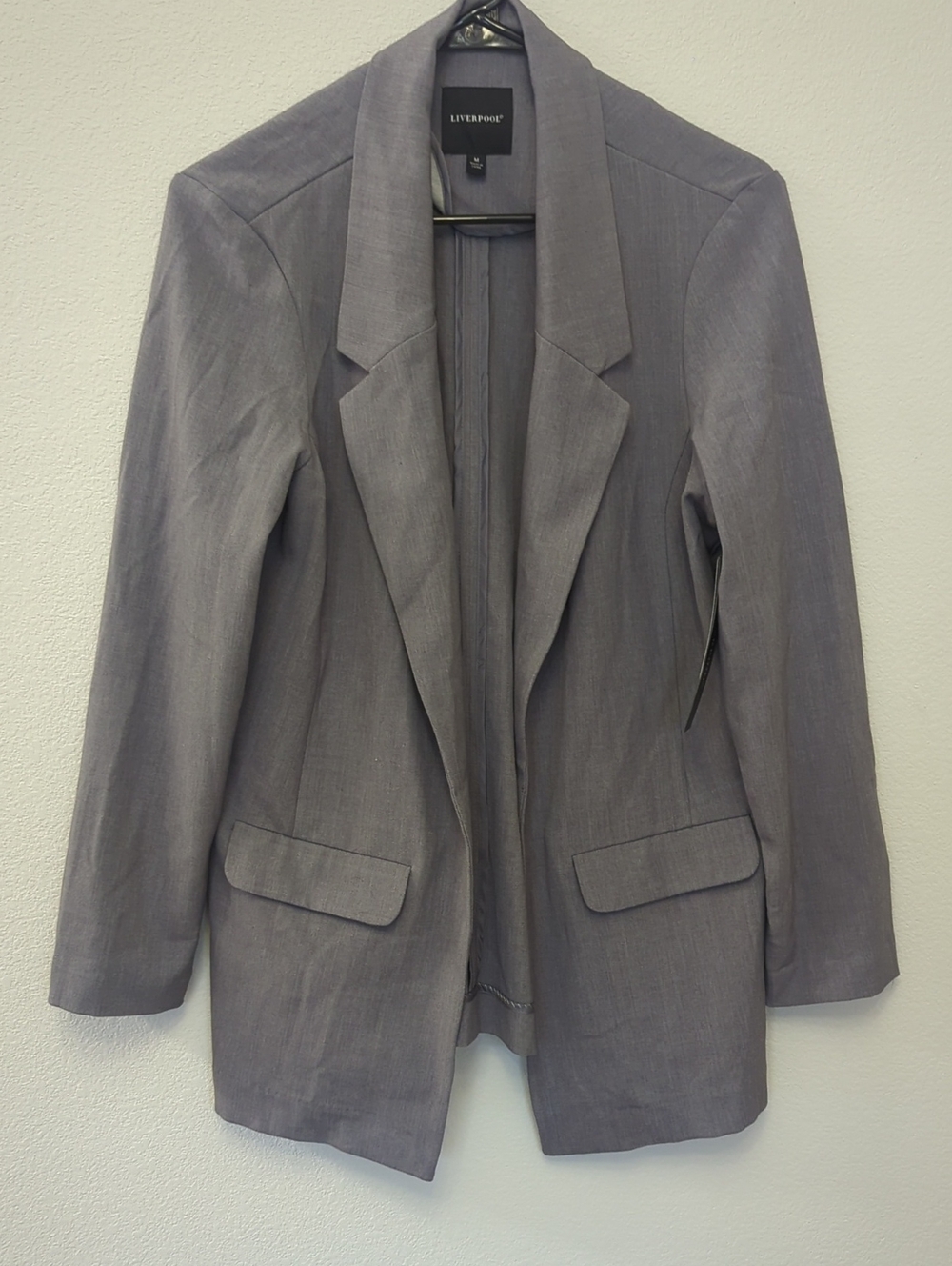 Liverpool Gray Open-Front Women's Blazer Medium